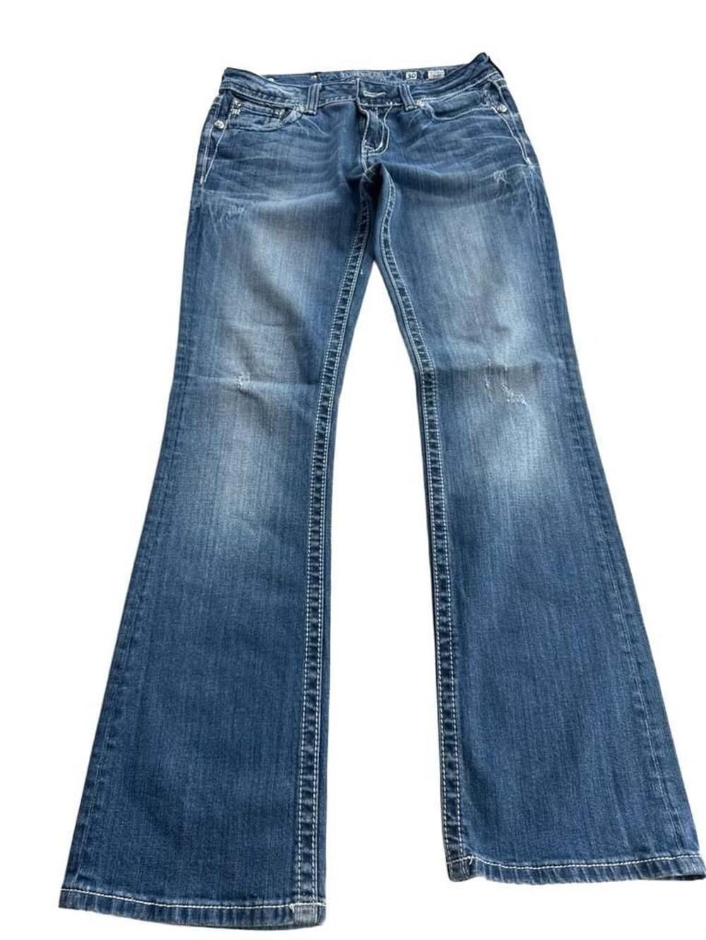 Miss Me JP5335B3 Fleur De Lis Bootcut Embellished Jeans Size 30